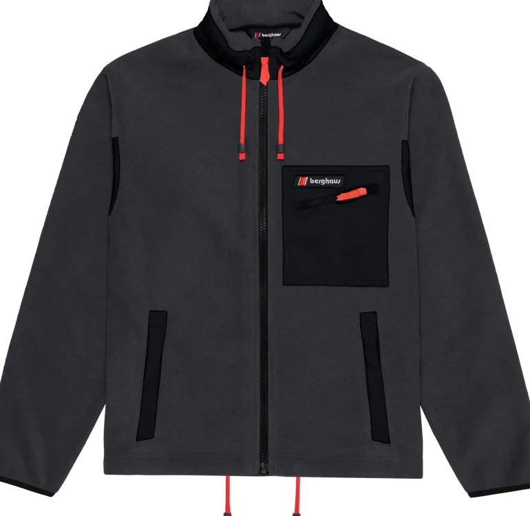Berghaus Unisex Ascent 91 Fleece Jacket - AU Grey Pinstripe-Jet Black