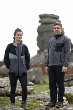 Berghaus Unisex Ascent 91 Fleece Jacket - AU Grey Pinstripe-Jet Black