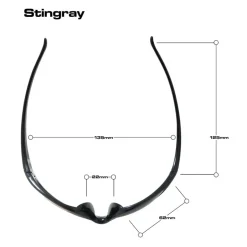 BLOC Stingray Sunglasses - Shiny Black-Polarised Grey
