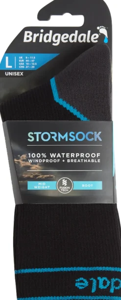 Bridgedale Mens StormSock Midweight Boot Sock - Black