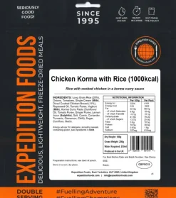 Expedition Foods Chicken Korma with Rice - 1000kcal