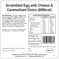 Expedition Foods Scrambled Egg with Cheese and Caramelised Onion - 800kcal