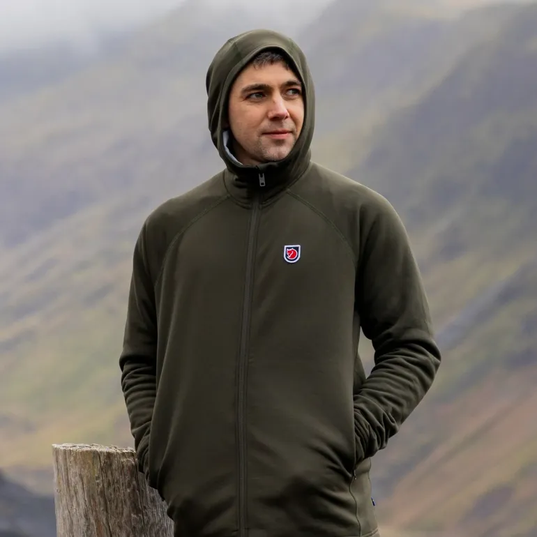 Fjallraven Mens Expedition Fleece Hoodie - Deep Forest