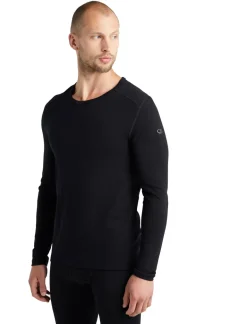 Icebreaker Mens 260 Tech Long Sleeved Crewe Top - Black