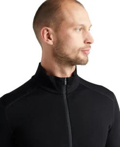 Icebreaker Mens 260 Tech LS Half Zip Top - Black