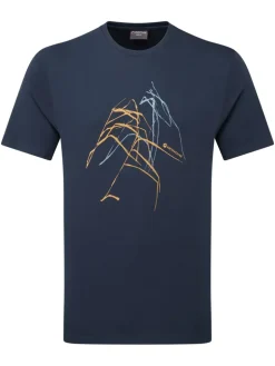 Montane Mens Abstract Mountain T-Shirt - Eclipse Blue