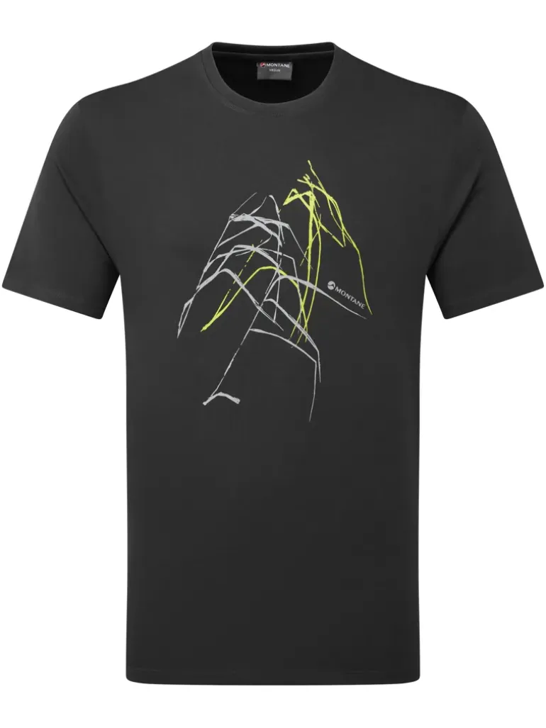 Montane Mens Abstract Mountain T-Shirt - Midnight Grey