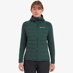 Montane Womens Composite Hoodie - Deep Forest