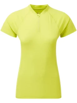 Montane Womens Dart Nano Zip T-Shirt - Citrus Spring