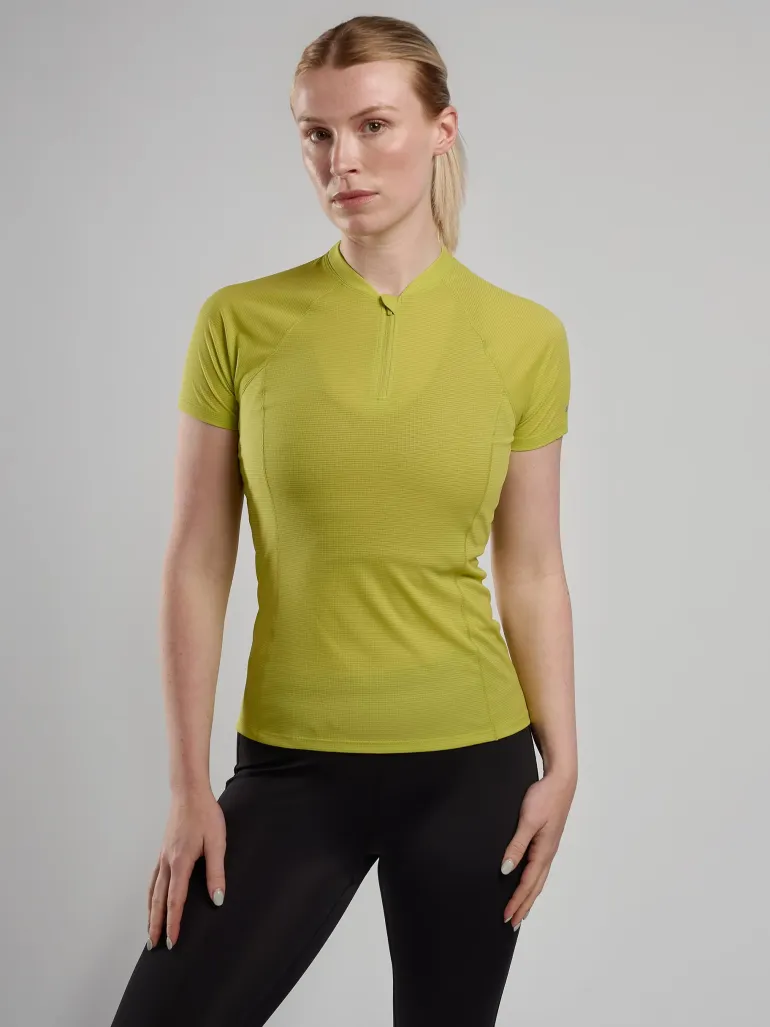 Montane Womens Dart Nano Zip T-Shirt - Citrus Spring