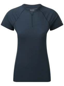 Montane Womens Dart Nano Zip T-Shirt - Eclipse Blue