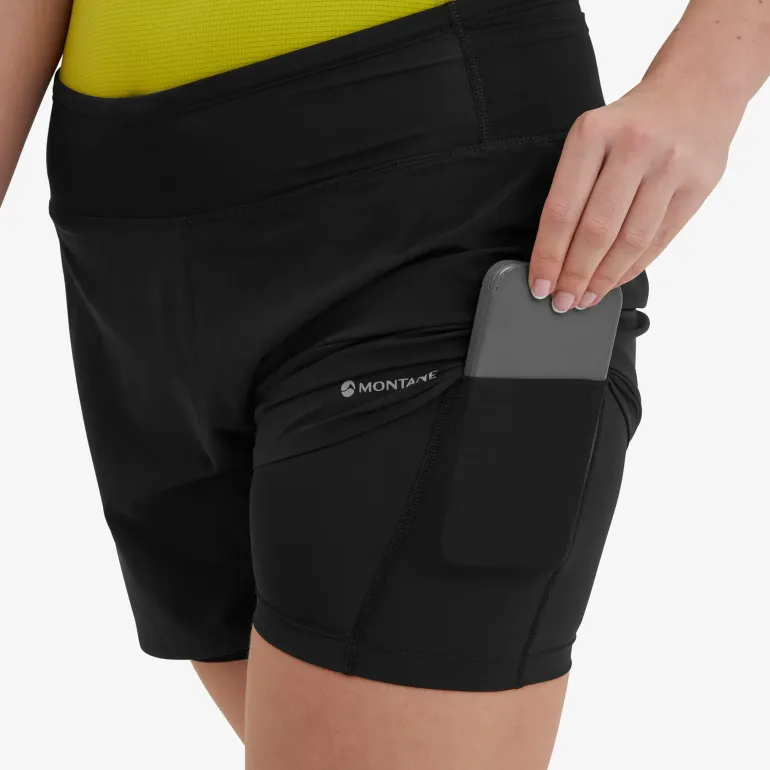 Montane Womens Slipstream Twin Skin Shorts - Black