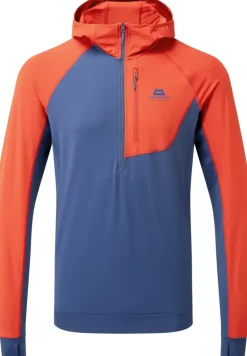 Mountain Equipment Mens Aiguille Hooded Top - Dusk-Red Rock