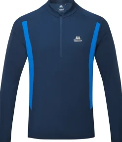 Mountain Equipment Mens Ignis LS Zip Tee - Admiral-Atlantic