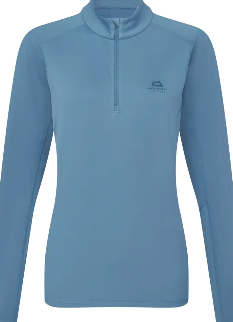 Mountain Equipment Womens Cerrig LS Zip-T - Stellar Blue