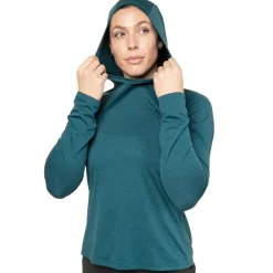 Mountain Equipment Womens Glace Hooded Top - Aqua