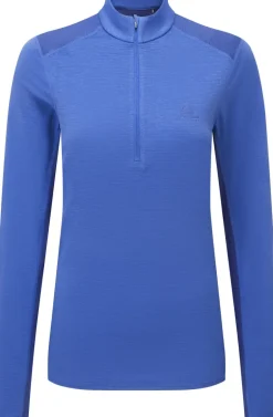 Mountain Equipment Womens Nava LS Zip T - Vivid-Clematis