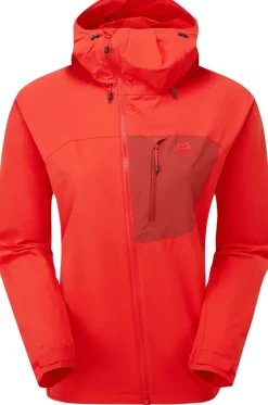 Mountain Equipment Womens Squall Hooded Jacket - Chili Red-Merlot