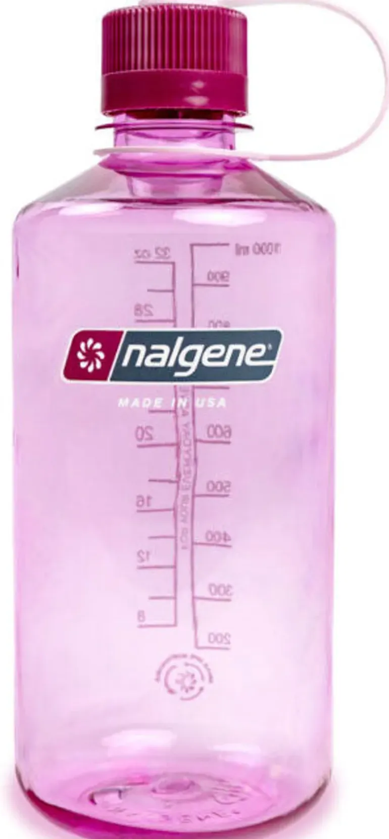 Nalgene Sustain Narrow Mouth Water Bottle - 1L - Cosmo