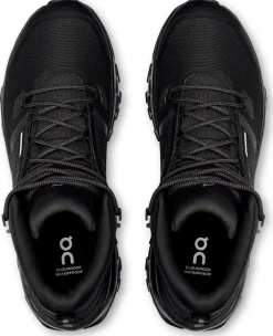 ON Mens Cloudrock Mid Waterproof Shoes - Black-Black