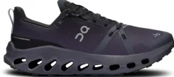 ON Mens Cloudsurfer Trail Waterproof Shoes - Black-Eclipse