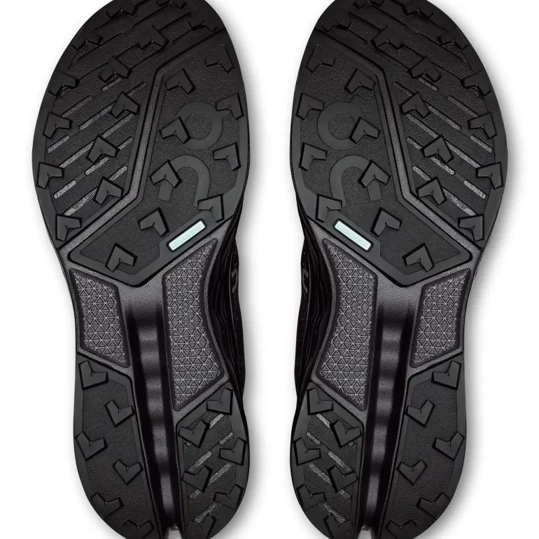 ON Mens Cloudsurfer Trail 2 WP Running Shoes - Black-Black
