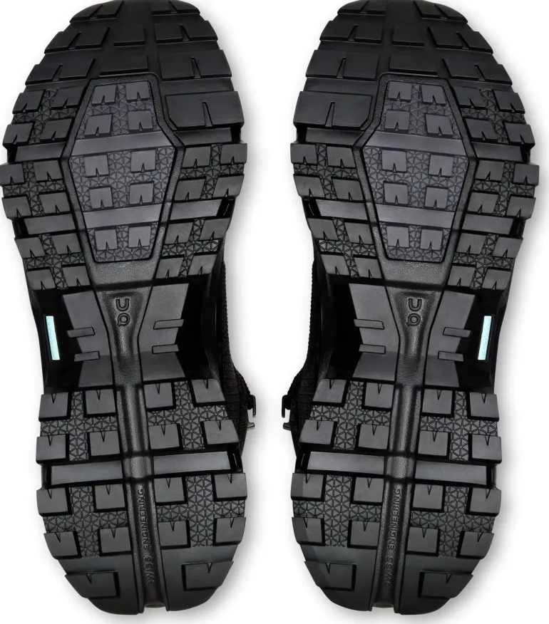 ON Womens Cloudrock Mid Waterproof Shoes - Black-Black