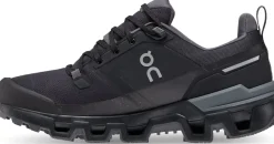 ON Womens Cloudwander Waterproof Hiking Shoes - Black-Eclipse