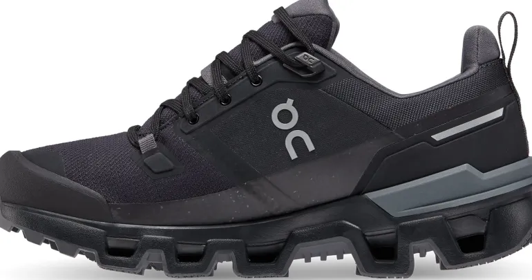 ON Womens Cloudwander Waterproof Hiking Shoes - Black-Eclipse