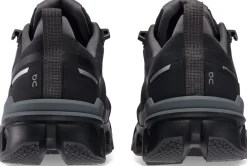 ON Womens Cloudwander Waterproof Hiking Shoes - Black-Eclipse