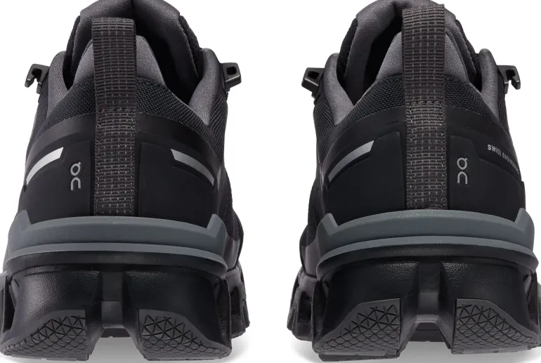 ON Womens Cloudwander Waterproof Hiking Shoes - Black-Eclipse