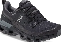 ON Womens Cloudwander Waterproof Hiking Shoes - Black-Eclipse