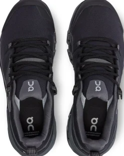 ON Womens Cloudwander Waterproof Hiking Shoes - Black-Eclipse