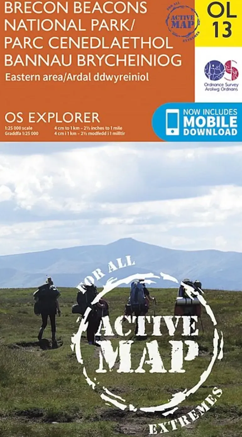 OS Explorer - Active Map OL13 - Brecon Beacons National Park East