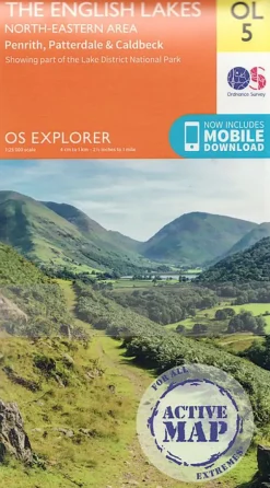 OS Explorer - Active Map OL5 - The English Lakes North Eastern area