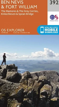 OS Explorer Map 392 - Ben Nevis and Fort William