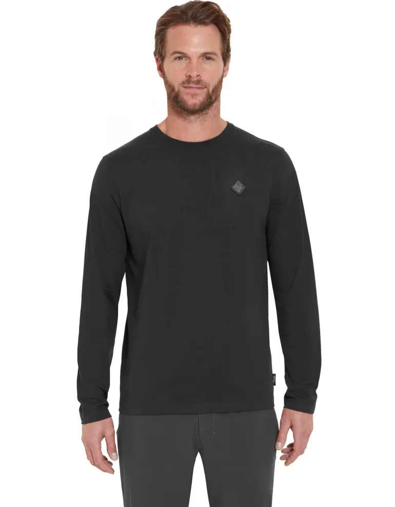 Rab Mens Basecamp Logo Badge LS Tee - Beluga