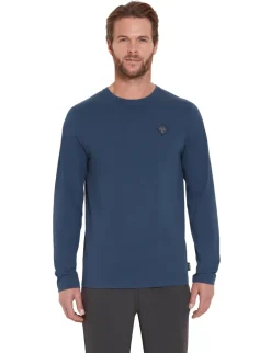 Rab Mens Basecamp Logo Badge LS Tee - Tempest Blue