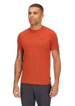 Rab Mens Basecamp Logo Tee - Red Clay