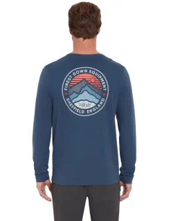 Rab Mens Basecamp 3 Peaks LS Tee - Tempest Blue