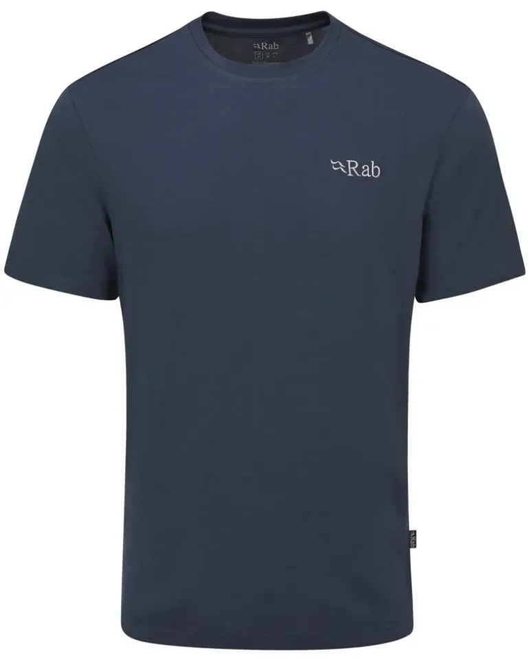 Rab Mens Crimp Logo Tee - Tempest Blue