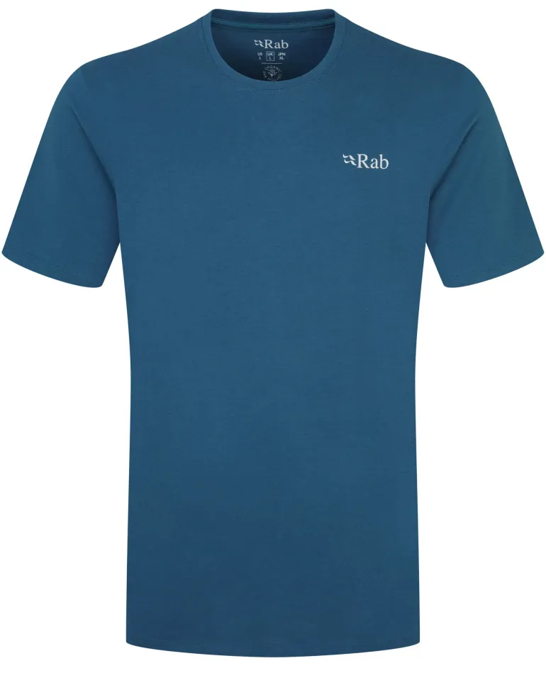 Rab Mens Stance Mountain Peak Tee - Tempest Blue