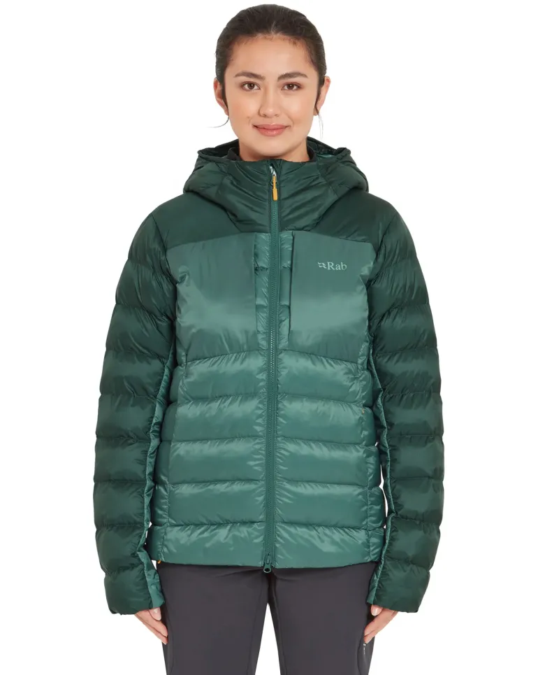 Rab Womens Cirrus Ultra Hoody - Green Slate-Eucalyptus