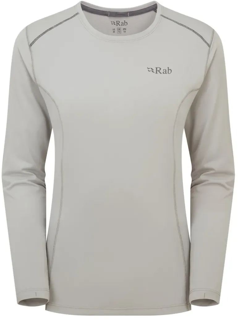 Rab Womens Force Long Sleeved Tee - Dark Pewter