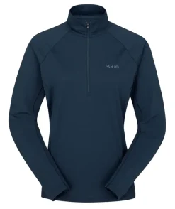 Rab Womens Sonic Long Sleeved Zip-T - Tempest Blue