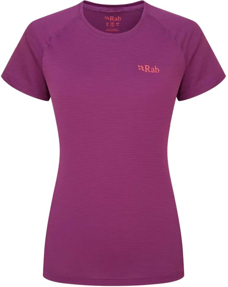 Rab Womens Sonic Short Sleeved Tee - Plum
