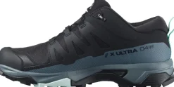 Salomon Womens X Ultra 4 GTX Hiking Shoes - Black-Stormy Weather-Opal Blue