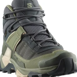 Salomon Womens X Ultra 5 Mid GTX Shoe - Turbulence-Sedona Sage-Tender
