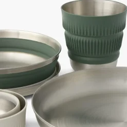 Sea To Summit Detour Stainless Steel Collapsible Dinnerware Set - 2P - 6 Piece