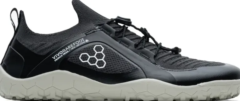 Vivobarefoot Mens Primus Trail Knit FG Shoes - Obsidian-Sandstone